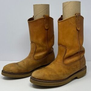 Double-H Ranchwell DH3732 Mens 10 D Tan Leather Pull On Work Boots EH Rated